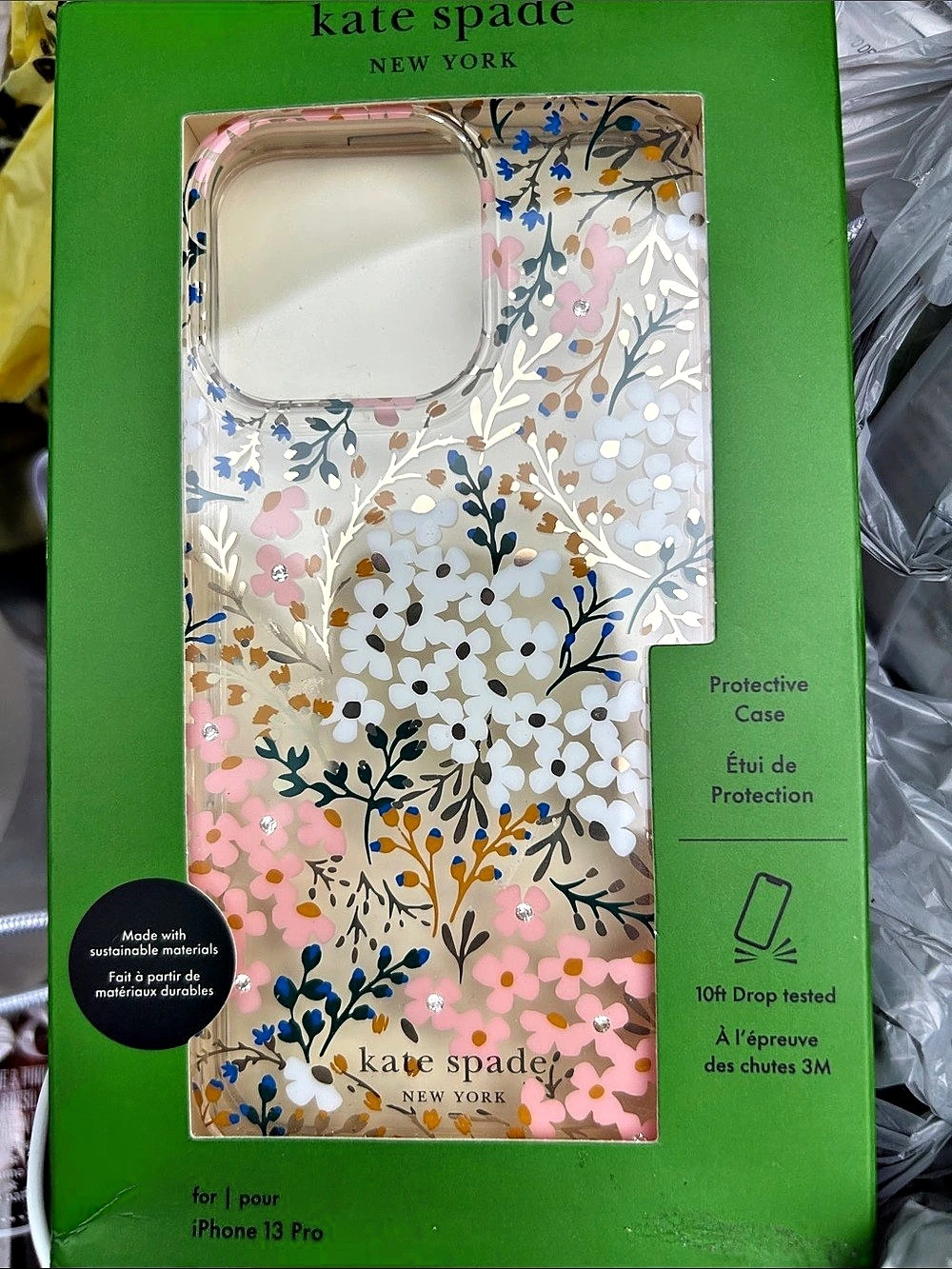 Kate Spade Floral Protective Case for iPhone 13 Pro NWT